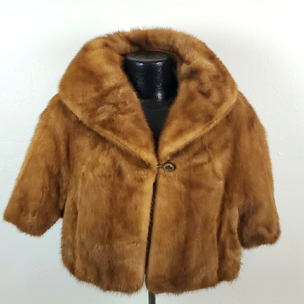 Vintage Macy's Little Shop winter jacket faur fux
